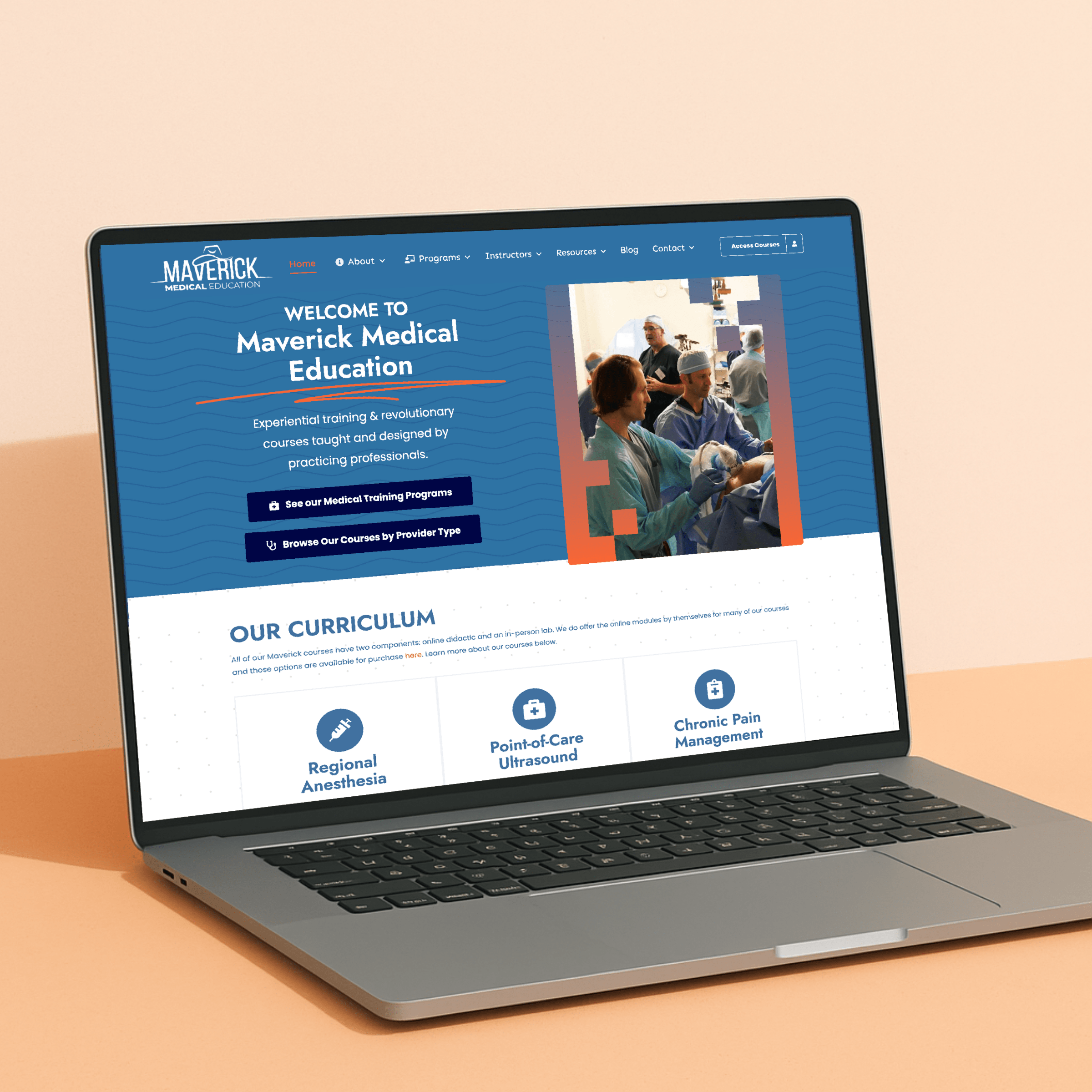 Preview of the Maverick Medical Education website redesign